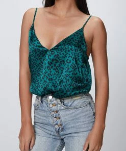 Hot Sale 😉 Cami Nyc Olivia Cami In Emerald Leopard for 👩 women ✨