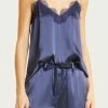 Promo 😉 Cami Nyc Racer Lace-Trim Silk Camisole In Moonlit for 👩 women ❤️