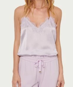 Coupon ⭐ Cami Nyc Racer Charmeuse Cami In Lavender for 👩 women 🛒