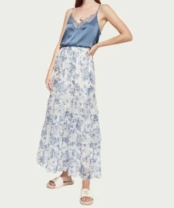 Buy 🥰 Cami Nyc Liu 👗 Skirt In Ceramic Denim Floral for 👩 women 🥰