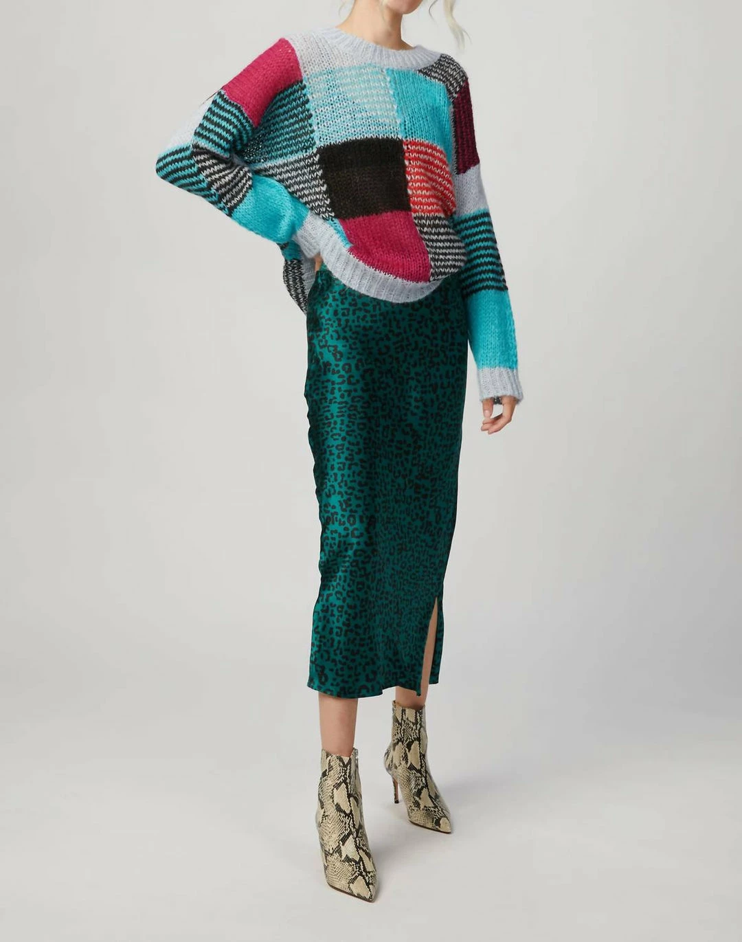 Top 10 π Cami Nyc Jessica Midi π Skirt In Emerald Leopard for π© women π 3 Top 10 π Cami Nyc Jessica Midi π Skirt In Emerald Leopard for π© women π