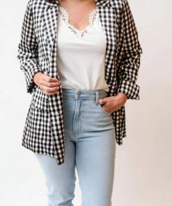 Cheapest 🥰 Cami Nyc Owen Blazer in Black Gingham for 👩 women 👏