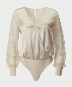 Wholesale 🥰 Cami Nyc Bette Bodysuit in Oat for 👩 women 🎁