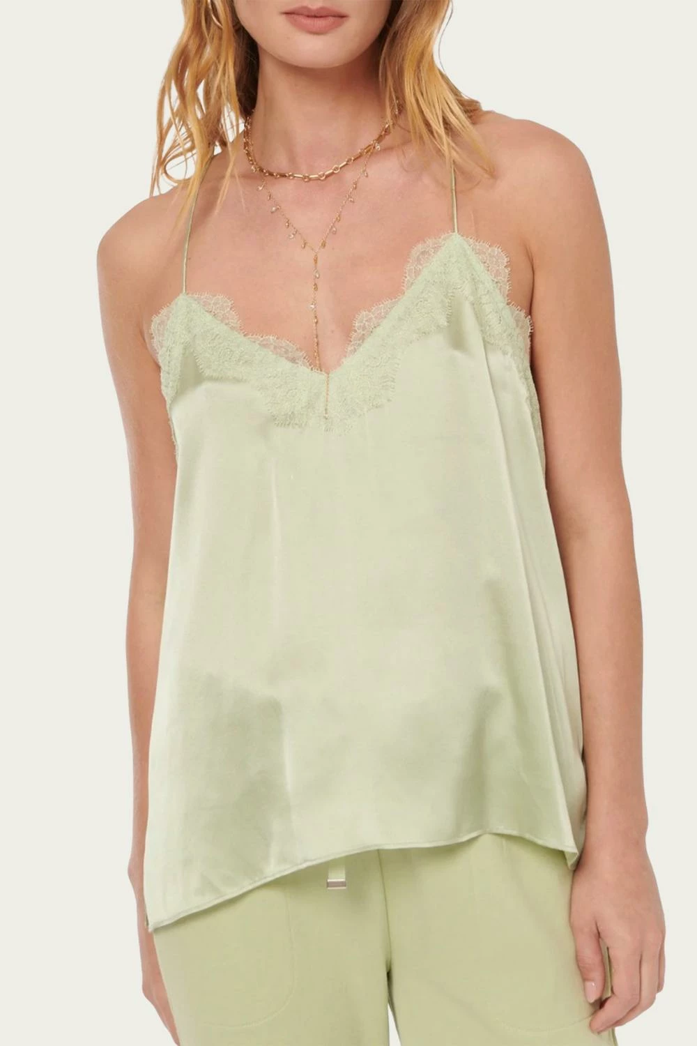 Best Pirce π Cami Nyc Racer Charmeuse Cami In Aloe for π© women π 3 Best Pirce π Cami Nyc Racer Charmeuse Cami In Aloe for π© women π