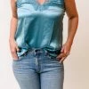 Best Sale ✨ Cami Nyc Racer Charmeuse Cami in Teal for 👩 women 🧨