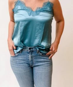 Best Sale ✨ Cami Nyc Racer Charmeuse Cami in Teal for 👩 women 🧨