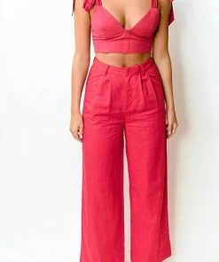 Outlet 👍 Cami Nyc Livy Crop Cami in Raspberry for 👩 women 🔔