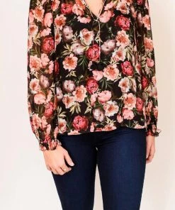 Best Pirce 🔔 Cami Nyc Sandy Blouse in Pink/Black Floral for 👩 women ⌛