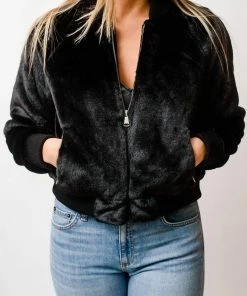Cheapest 🎁 Cami Nyc Fey Faux Fur Jacket in Black for 👩 women 🛒